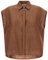 Herno - Camicia Smanicata Con Chiusura Nascosta - Lyst