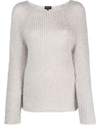 Giorgio Armani - Round-neck Chunky-knit Jumper - Lyst