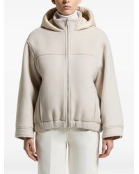 Peserico - Hooded Zip-Up Jacket - Lyst