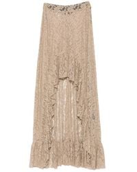 BARBARA BOLOGNA - Ruffled Lace-Texture Asymmetric Skirt - Lyst