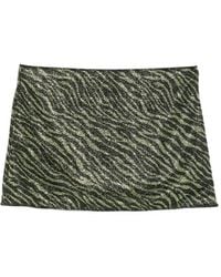 Oséree - Animalier Zebra-Print Mini Beach Skirt - Lyst