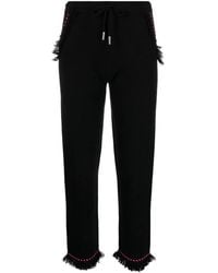Max & Moi - Frayed Contrast-Stitch Trousers - Lyst