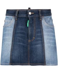 DSquared² - One Life One Planet Denim Skirt - Lyst