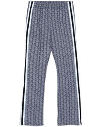 Lacoste - Flared Broek Met Monogram-Print - Lyst
