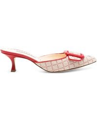 Manolo Blahnik - Maysalebi Buckle-Embellishment Mules - Lyst