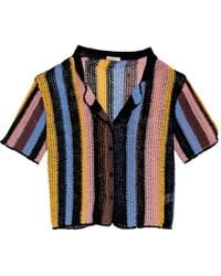 Agua Bendita - Axel Stripe Crochet Shirt - Lyst