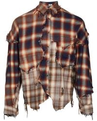 KHOKI - Patchwork Frayed Shirt - Lyst