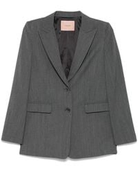 Twinset - Logo-Plaque Blazer - Lyst