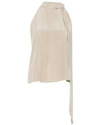 Max Mara - Top Sin Mangas De Crepé De China - Lyst