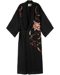 Vita Kin - Barcelona Floral-Embroidered Wrap Midi Dress - Lyst