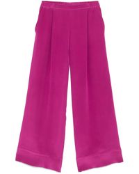 Carine Gilson - Wide-Leg Satin Pajama Trousers - Lyst
