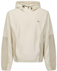 Roa - Panelled Cotton Hoodie - Lyst