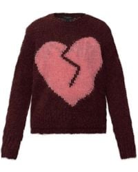 AllSaints - Luvheart Trui Met Hart-Intarsia - Lyst