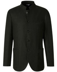 Boglioli - Herringbone-Pattern Mandarin-Collar Blazer - Lyst