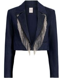 Cinq À Sept - Dara Embellished Cropped Jacket - Lyst