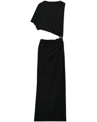 Courreges - Asymmetric Crepe Maxi Dress - Lyst