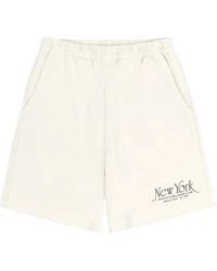Sporty & Rich - Logo Elasticated Waistband Shorts - Lyst