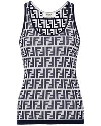 Fendi - Gestricktes Oberteil Aus Ff-Jacquard - Lyst