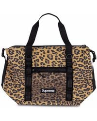 supreme zip tote leopard