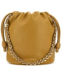 Loewe - Lambskin Drawstring Bucket Top-Handle Bag - Lyst