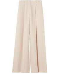 Claudie Pierlot - Pantalones a rayas con detalle de botones - Lyst