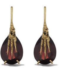 Wouters & Hendrix - 18Kt 'Claw' Goldohrringe Mit Granat - Lyst
