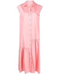 Peserico - Sleeveless Buttoned Shirt Dress - Lyst