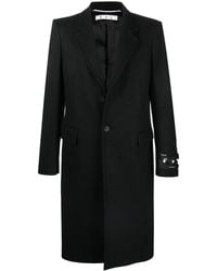 Off-White c/o Virgil Abloh - Logo Embellished Single-Breasted Coat - Lyst