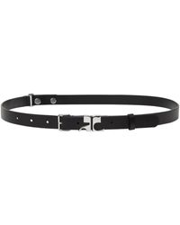Courreges - Logo-buckle Leather Belt - Lyst