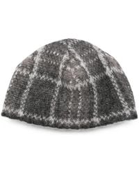 Our Legacy - Check-Pattern Beanie Hat - Lyst