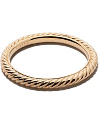 David Yurman - 18kt Yellow Gold Cable Collectibles Stack Ring - Lyst