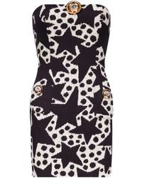 Area - Gerüschtes Minikleid Mit Stern-Print - Lyst