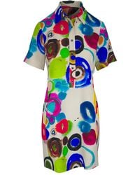 Libertine - Collared Printed Mini Dress - Lyst