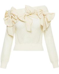 Oscar de la Renta - リボンディテール プルオーバー - Lyst
