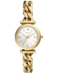 Fossil - Carlie Curb-Chain 28Mm Watch - Lyst