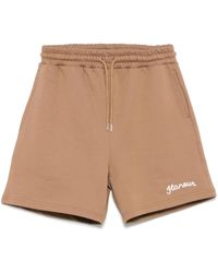 flâneur - Logo-Embroidered Track Shorts - Lyst