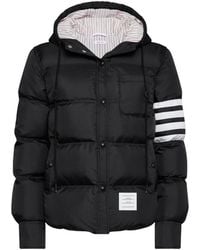 Thom Browne - Shiny Ripstop Lightweight Down Filled 4-Bar Jacket - Lyst