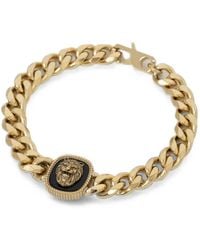 Guess - Lion-Head Curb-Chain Bracelet - Lyst