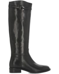 Julie Dee - Buckle-Strap Leather Boots - Lyst