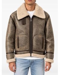 DFOUR® - Sheepskin Shearling-Collar Jacket - Lyst