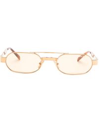 Miu Miu - Oval-Frame Double-Bridge Sunglasses - Lyst