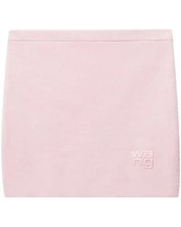 Alexander Wang - Logo-Embossed Mini Skirt - Lyst