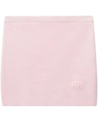 Alexander Wang - Logo-Embossed Mini Skirt - Lyst