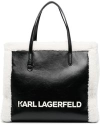 Homme Sacs Cabas et sacs de week-end Sac fourre-tout à logo imprimé Synthétique Karl Lagerfeld pour homme en coloris Noir 