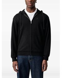 Benetton - Zip-Up Cotton Hoodie - Lyst