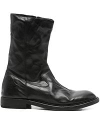 Moma - Word Leather Ankle Boots - Lyst
