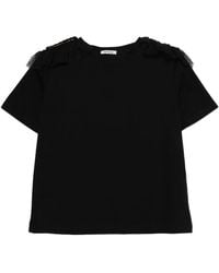 Parlor - Ruffle Sequin T-Shirt - Lyst