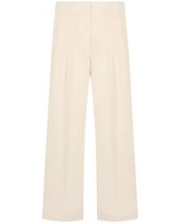 Peserico - Pleated Wide-Leg Trousers - Lyst