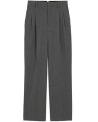 Ami Paris - High-Waisted Wide-Leg Wool Trousers - Lyst