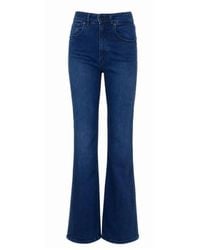 Lois - Logo-Patch Flared Jeans - Lyst
